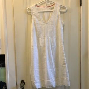White linen summer dress